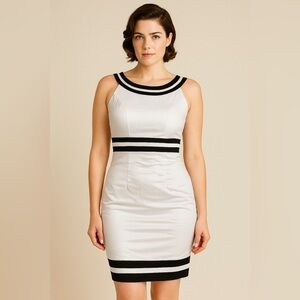 White & Black Mini Dress Sz XXL